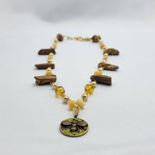 Load image into Gallery viewer, Bee and Crystal Necklace