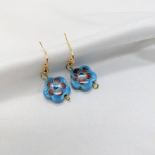 Load image into Gallery viewer, Flowers Are Blue Earrings