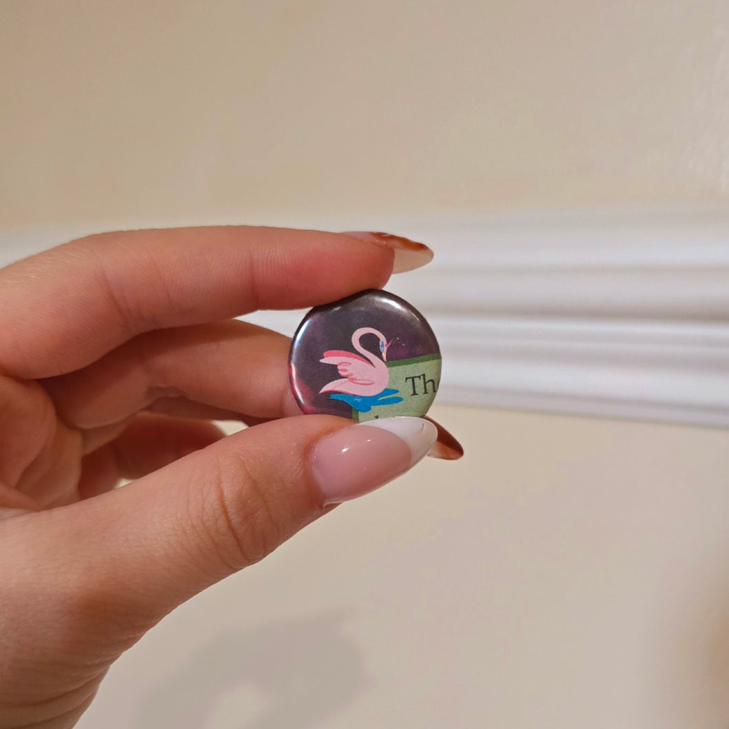 Swan Button Pin