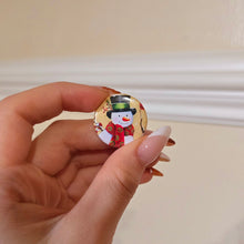 Load image into Gallery viewer, Snowman Button Pin
