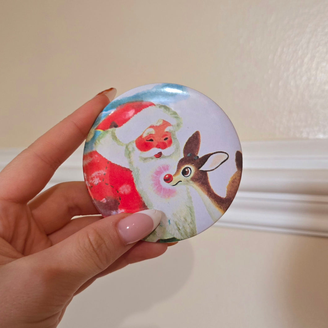 Rudolph Button Pin