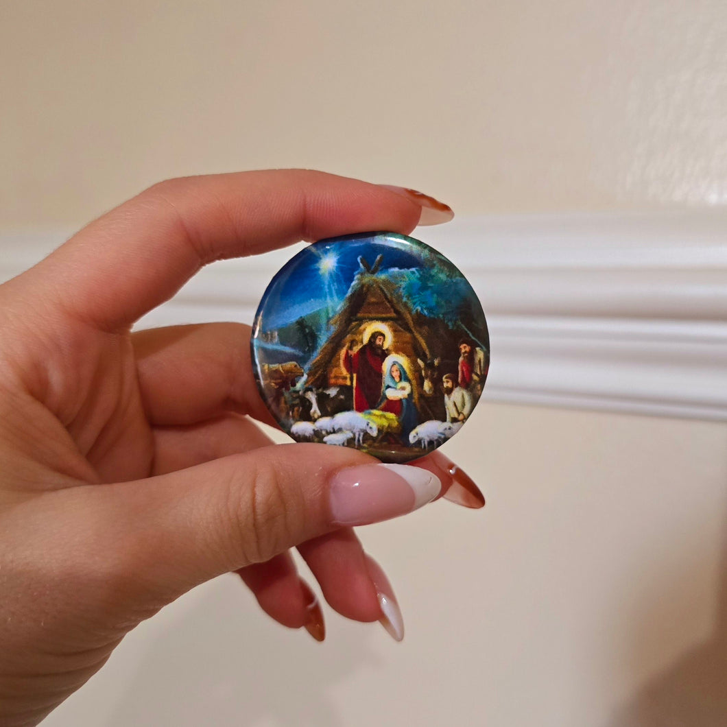 Nativity Button Pin