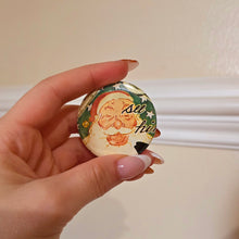 Load image into Gallery viewer, Santa Button Pin
