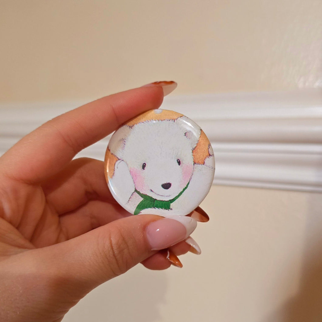 Polar Bear Button Pin