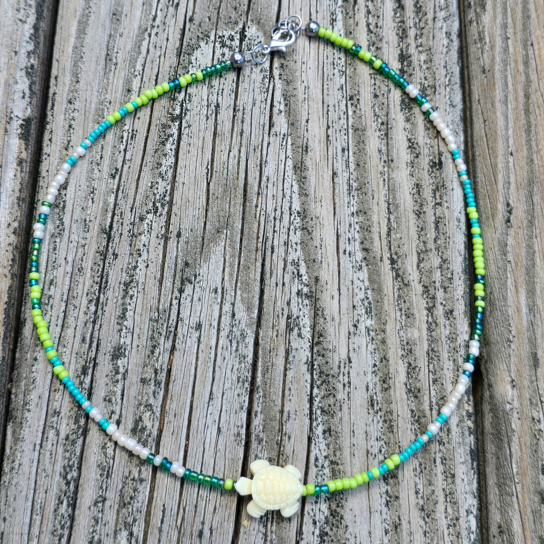 Turtle Seed Bead Necklace