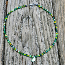 Load image into Gallery viewer, Moon and Seed Bead Necklace
