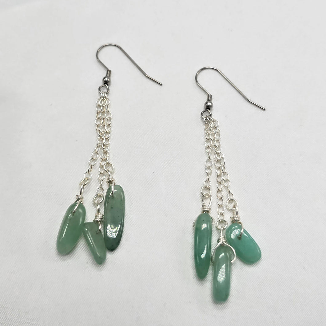 Green Dangle Earrings