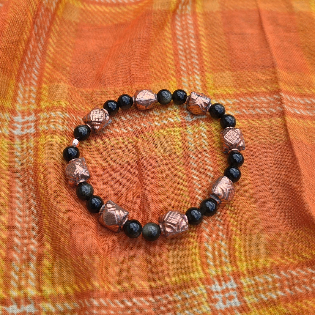 Crystal and Copper Bracelet