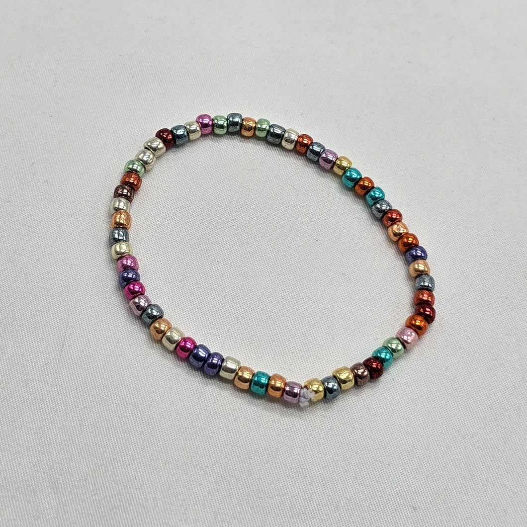 Metallic Seed Bead Bracelet