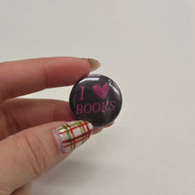 Load image into Gallery viewer, I <3 Books Button Pin
