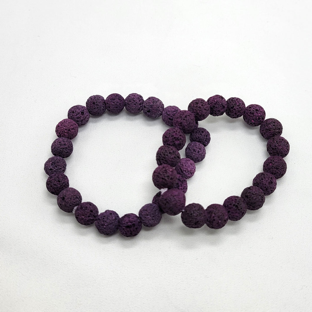 Purple Lava Rock Bracelet