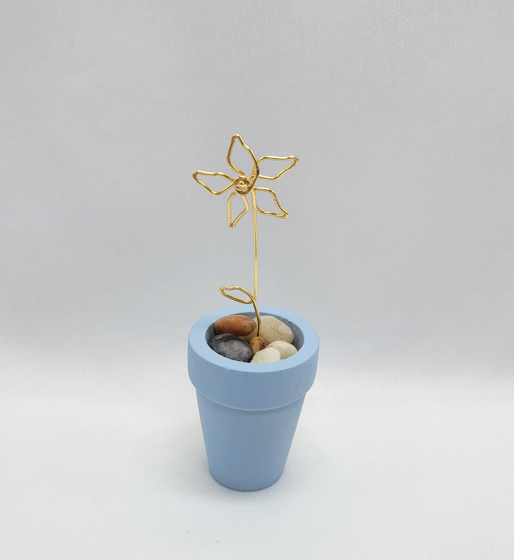 Mini Wire Flower in Pot