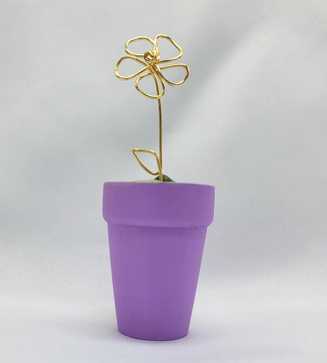 Mini Wire Flower in Pot