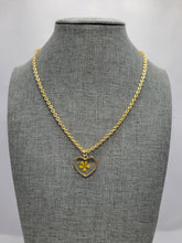 Load image into Gallery viewer, Yellow Flower Heart Choker Necklace
