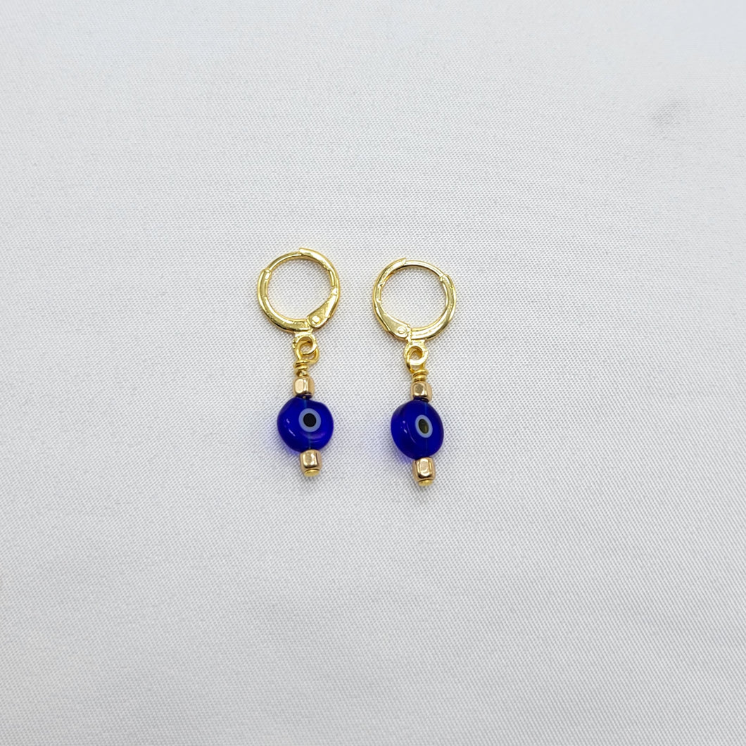 Evil Eye Huggie Earrings