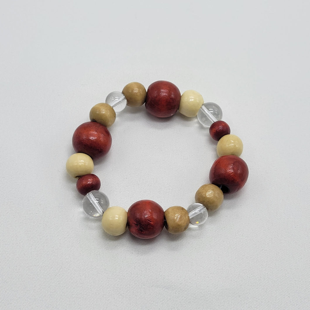 Crystal and Wood Bracelet