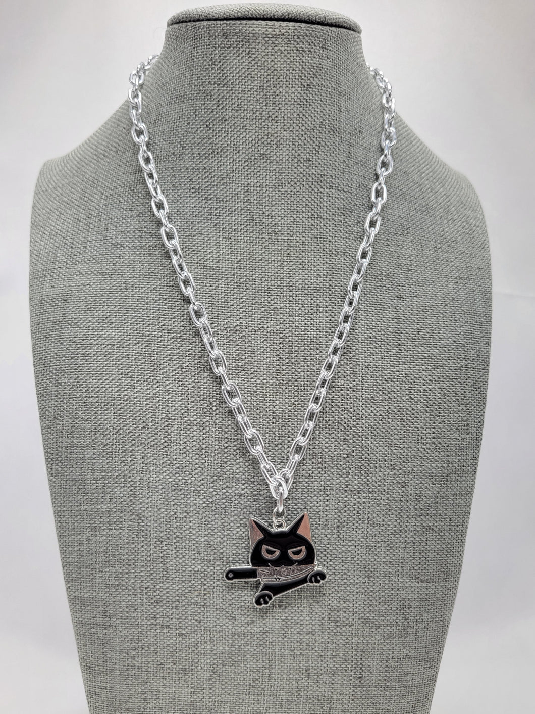 Knife Cat Necklace