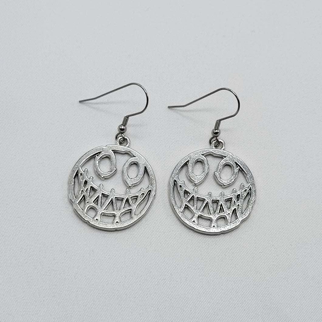 Stitched Smiley Face Earrings
