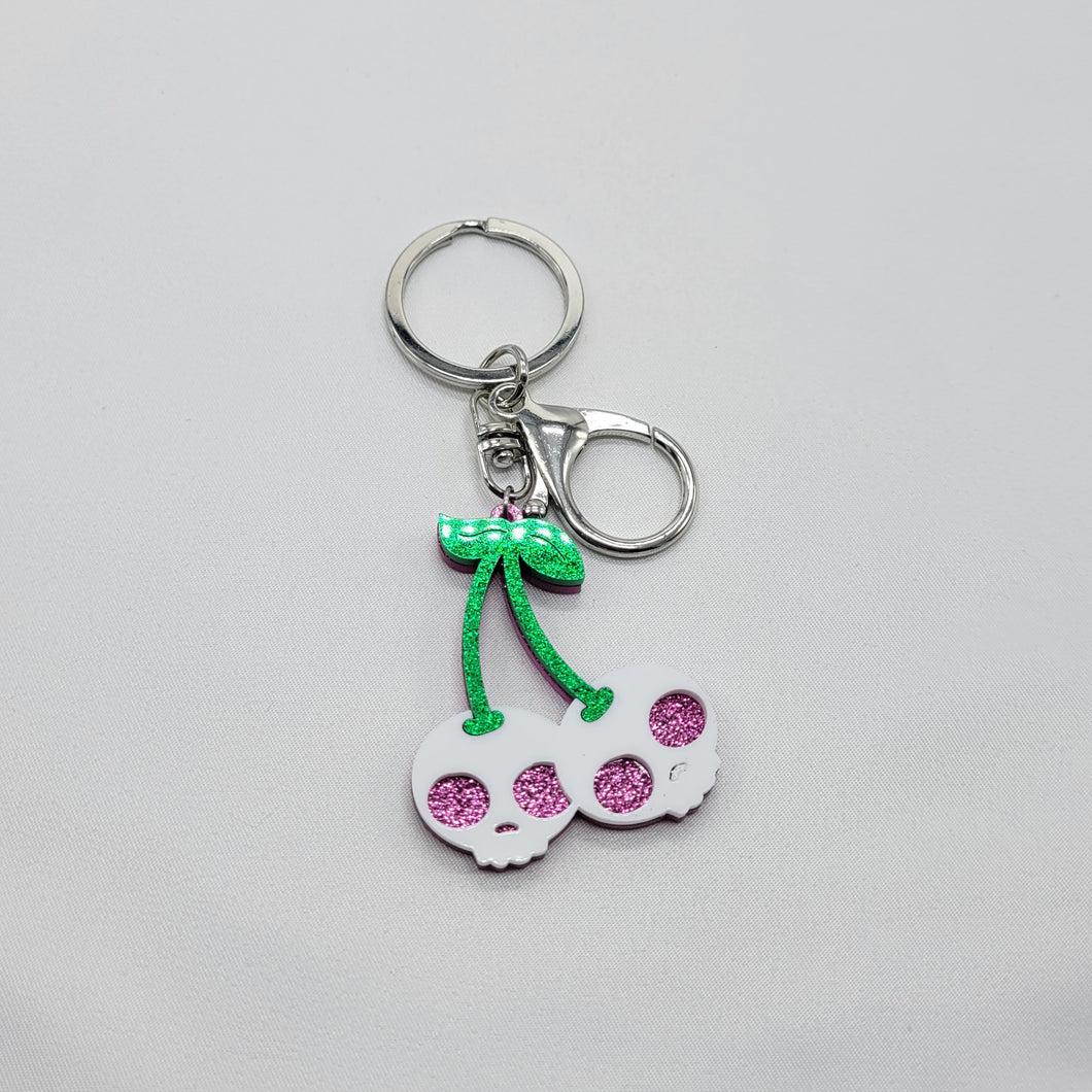 Skull Cherry Keychain