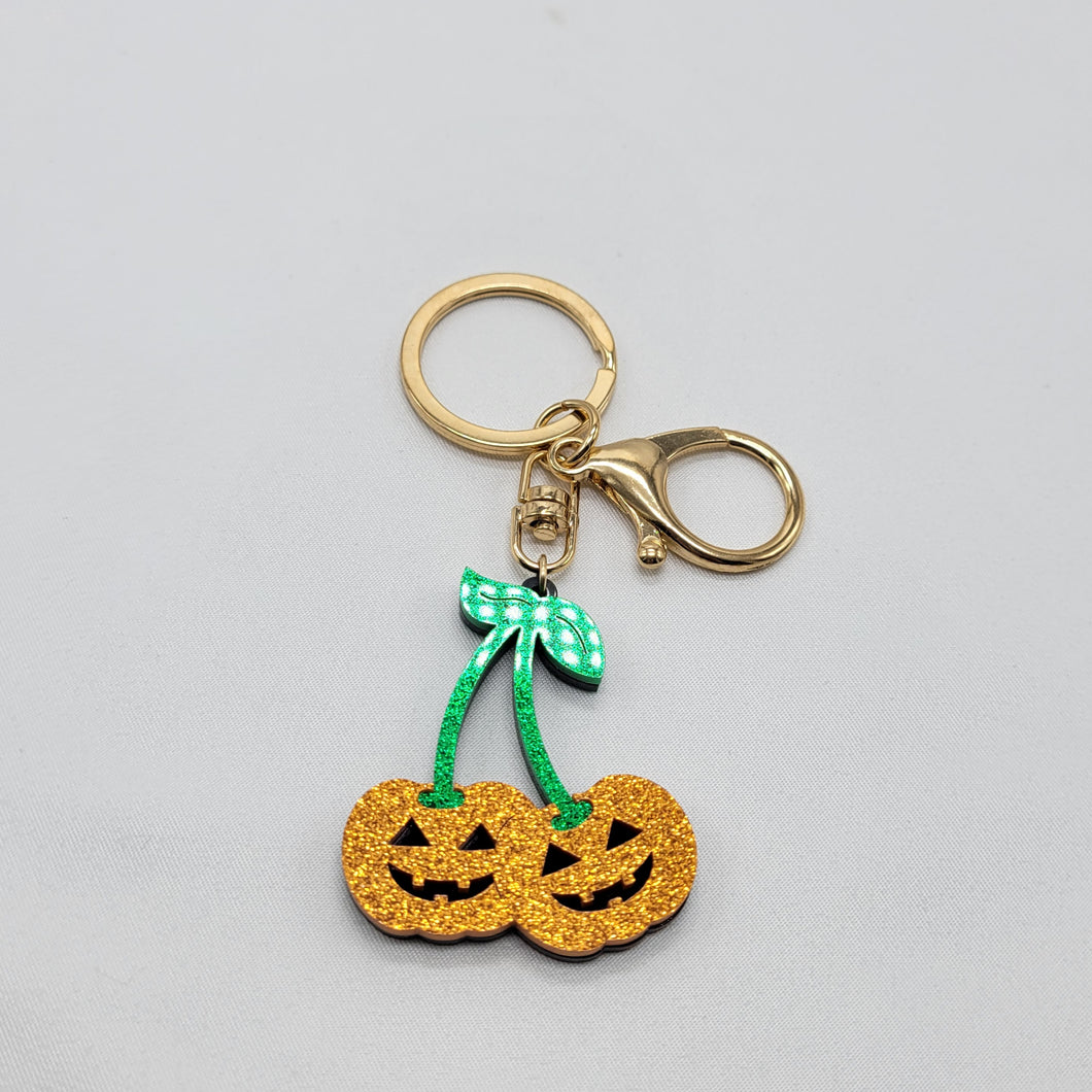 Pumpkin Cherry Keychain