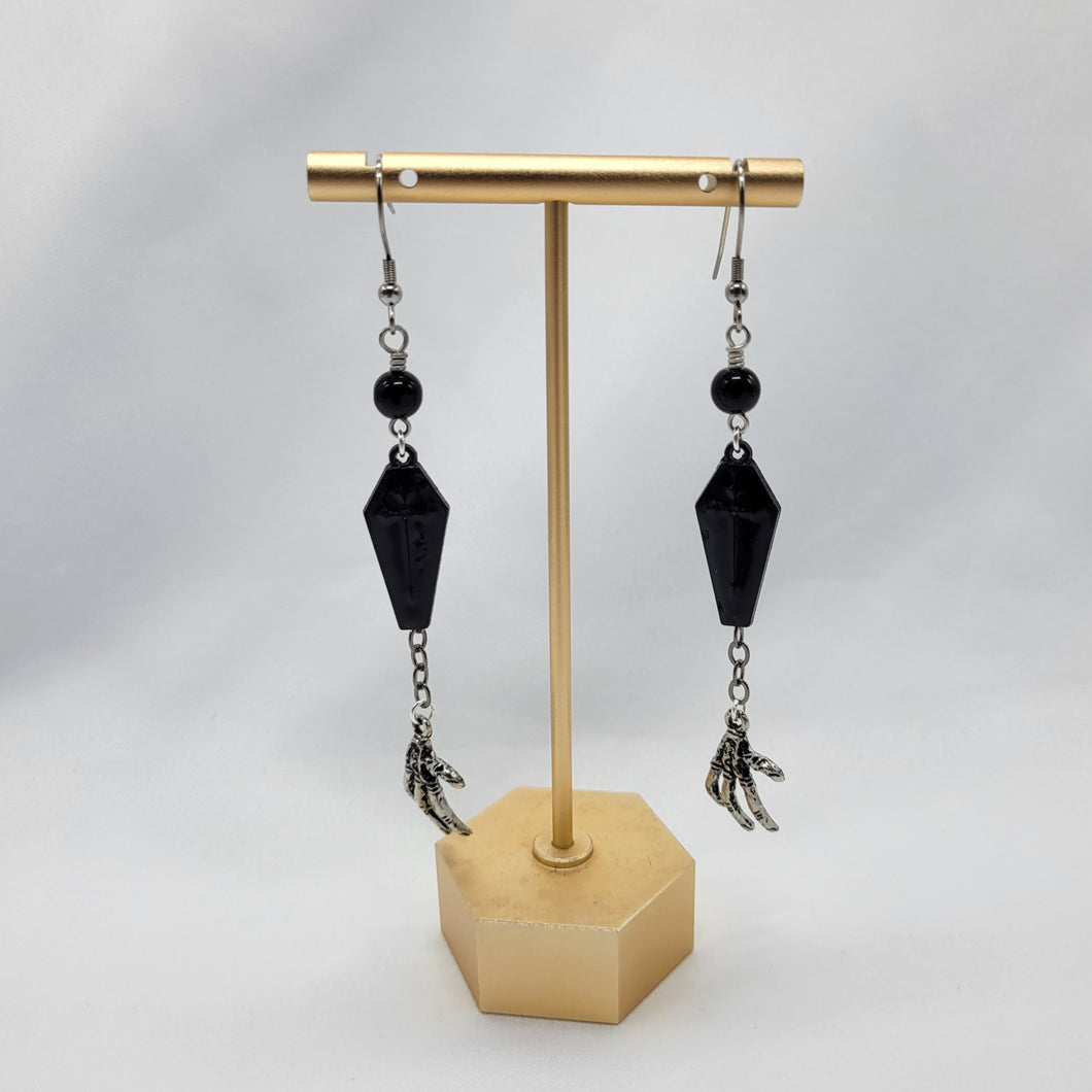 Goth Coffin Earrings