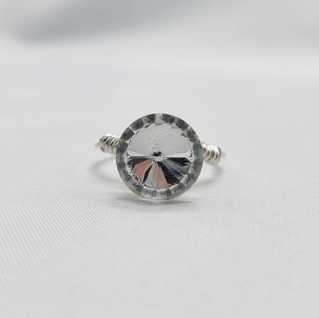 Button Diamond Ring