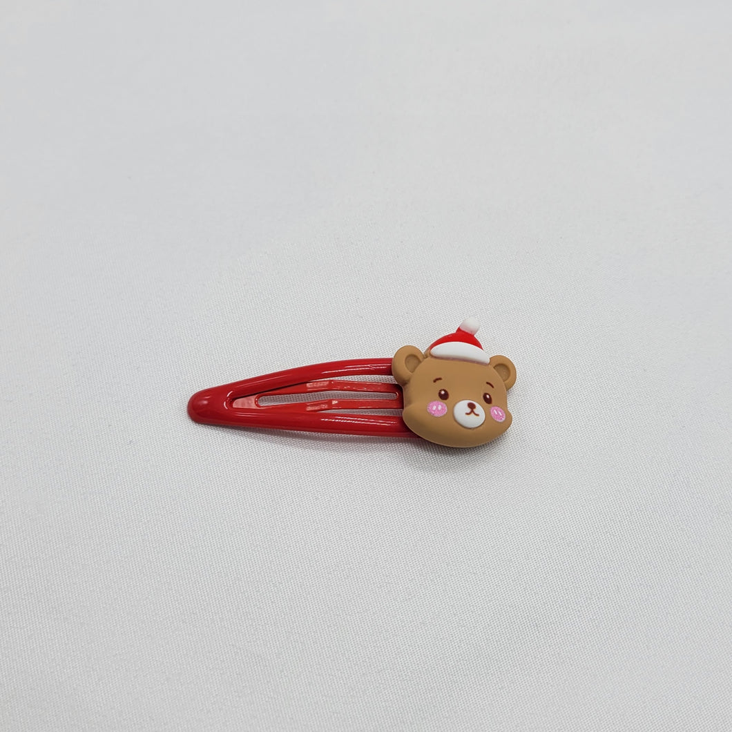 Santa Bear Hairclip