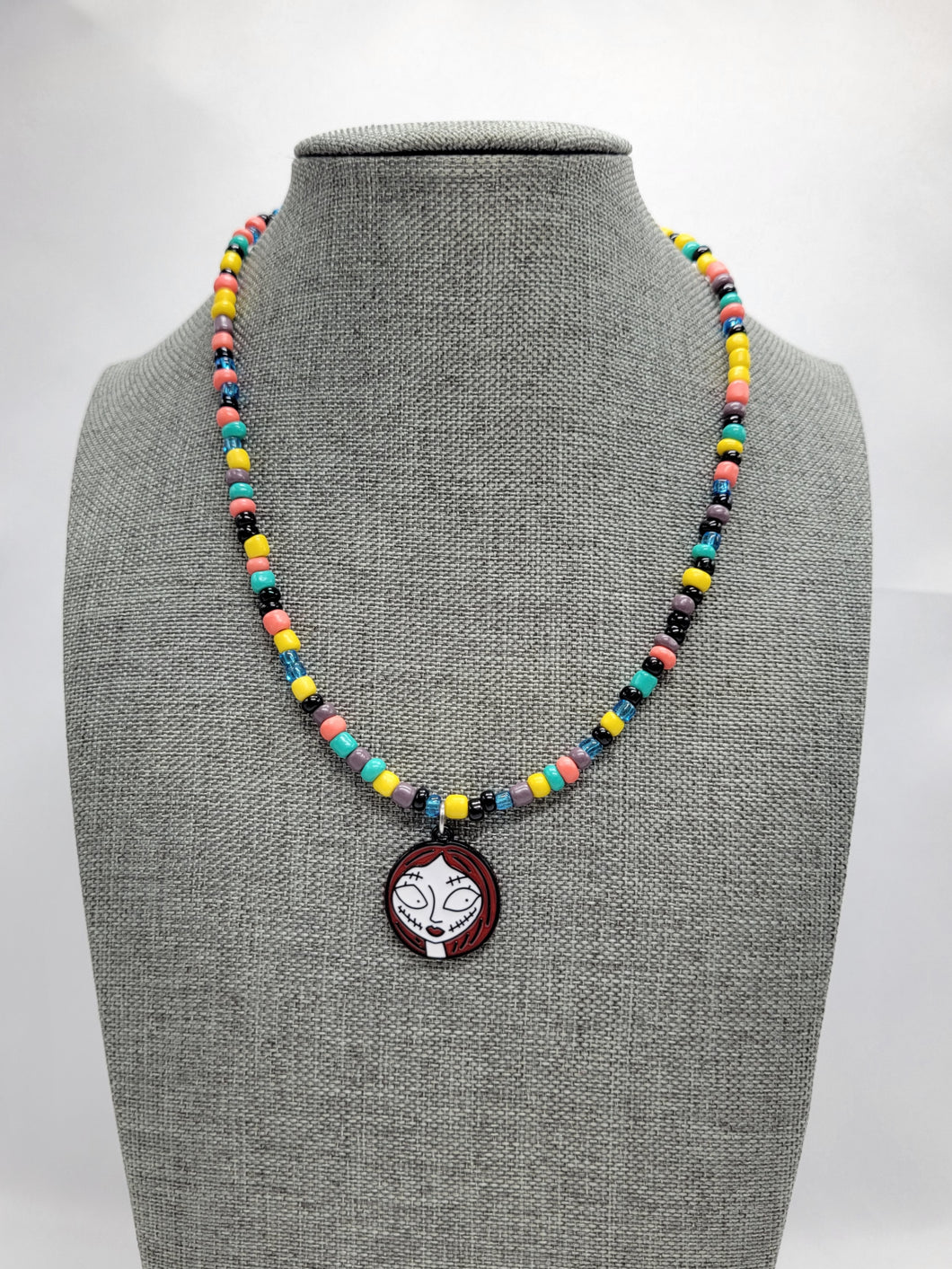 Stitched Girl Seed Bead Necklace