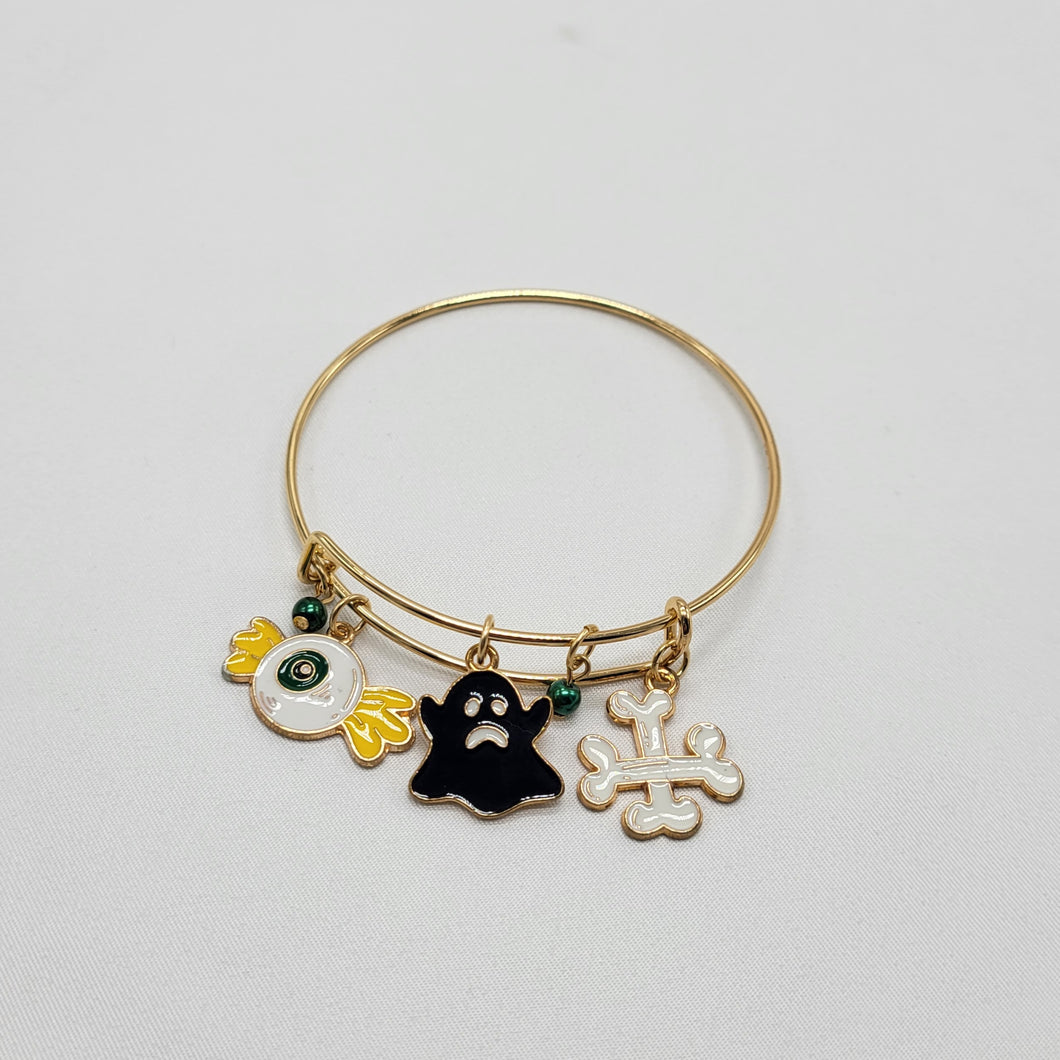 Halloween Gold Bangle Bracelet