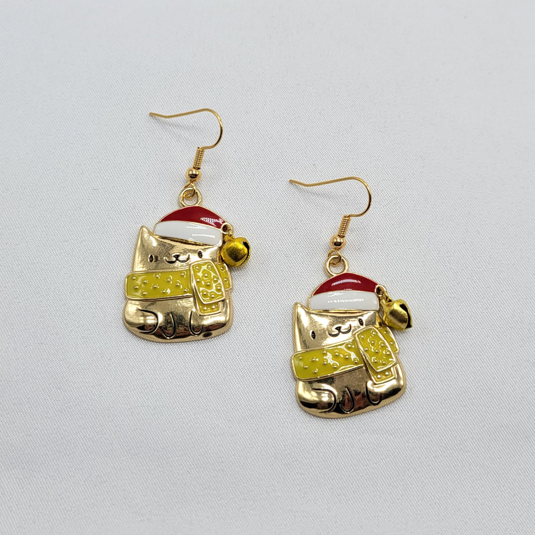 Christmas Cat Earrings