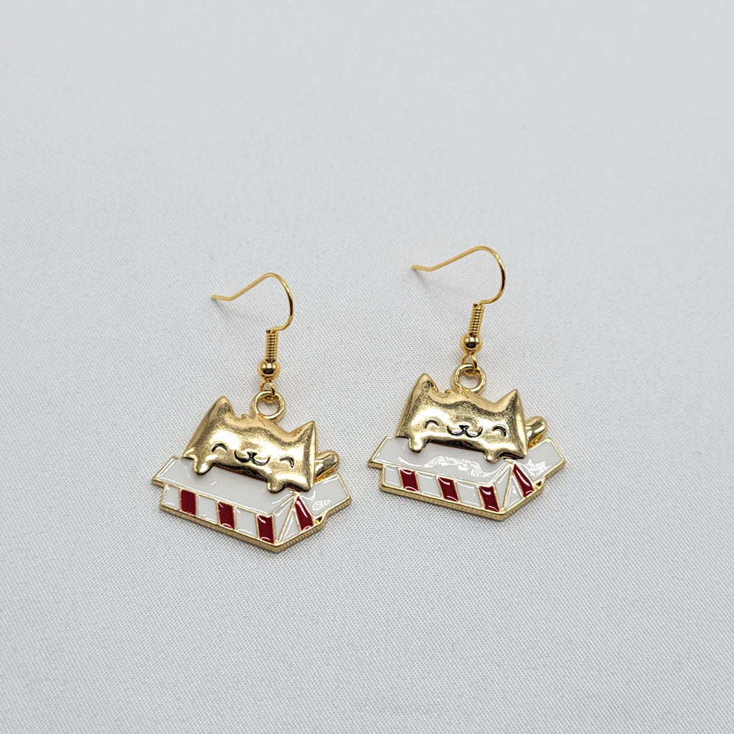 Cat in a Box Earrings