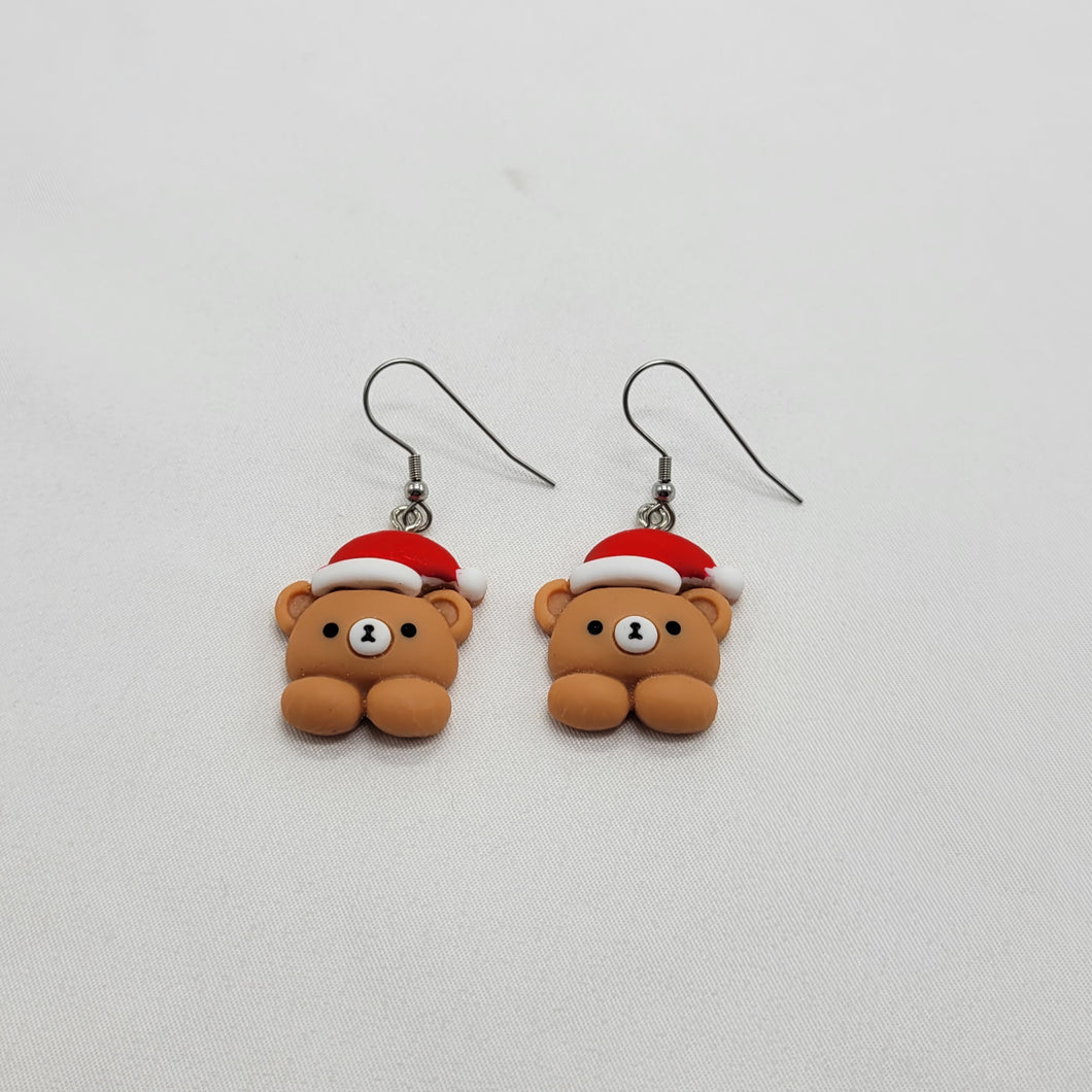 Santa Bear Earrings