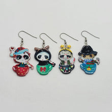 Load image into Gallery viewer, Twisted Christmas Villain Earrings
