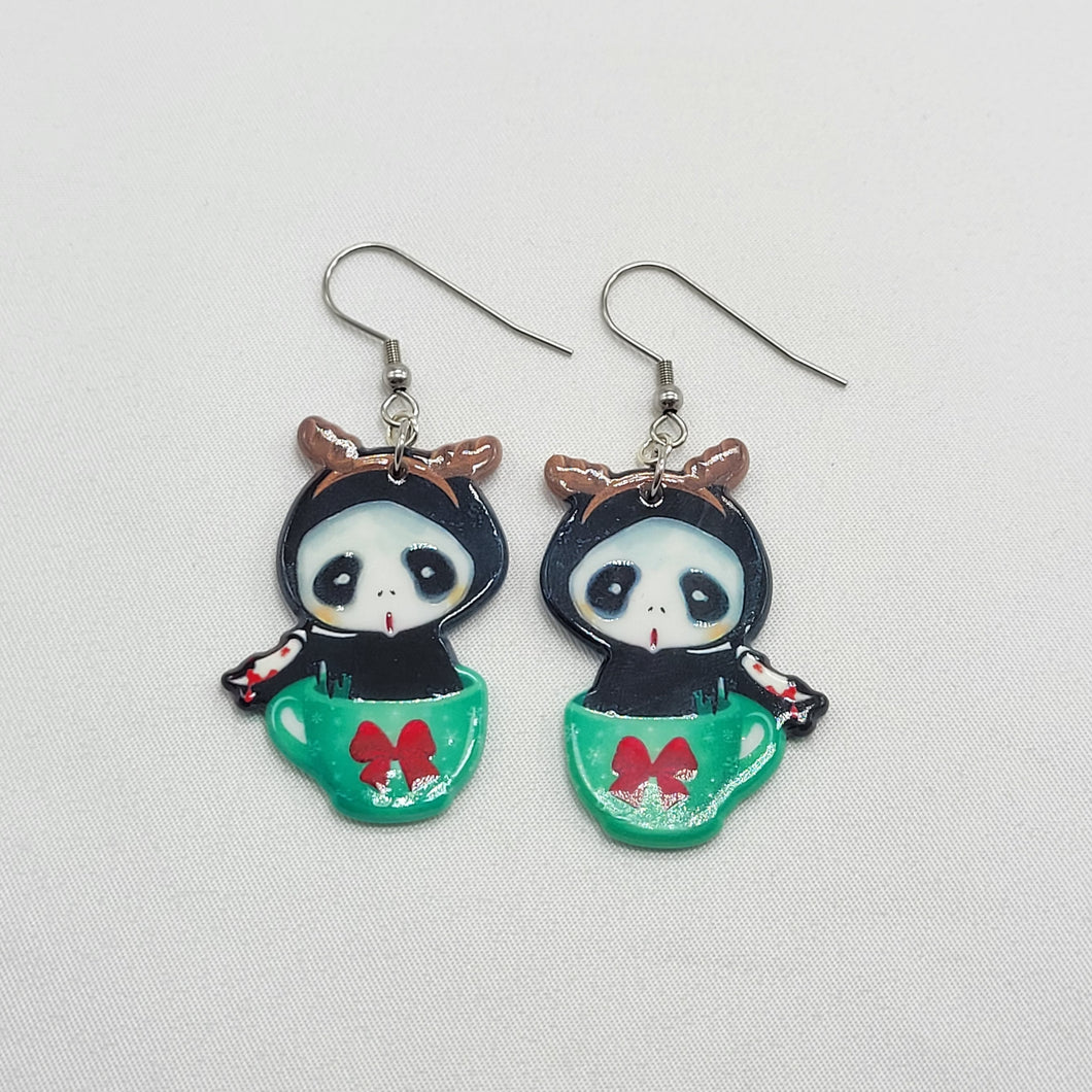 Twisted Christmas Villain Earrings