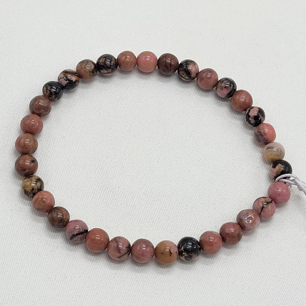 Black Lace Rhodonite Bracelet