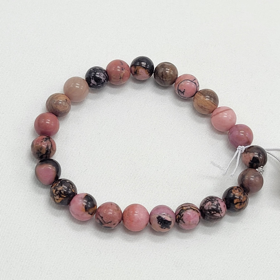 Black Lace Rhodonite Bracelet