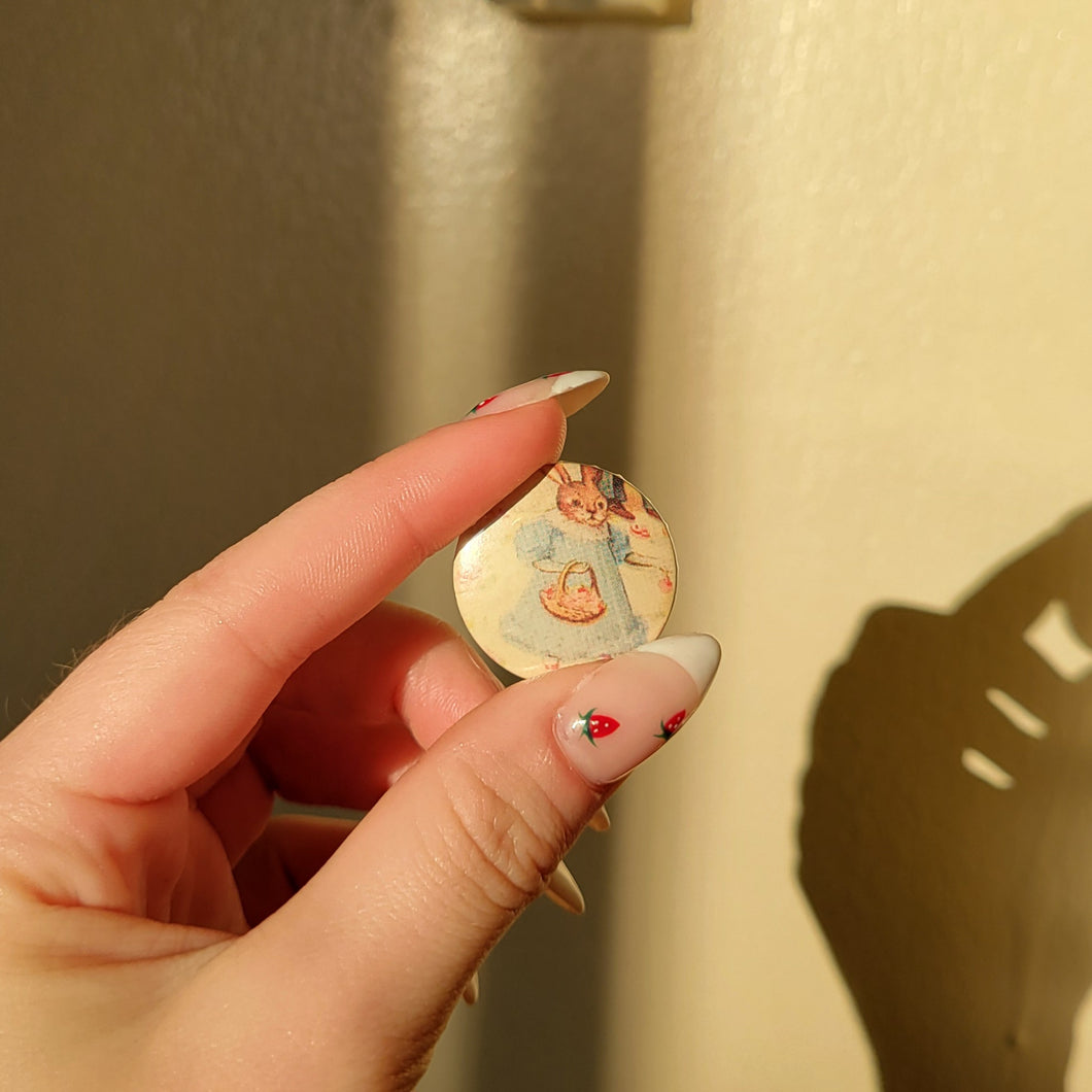 Bunny Button Pin