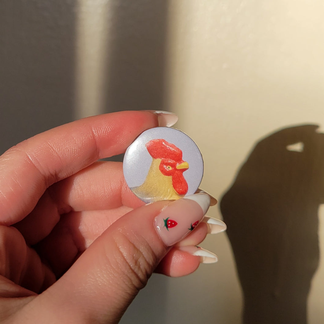 Rooster Button Pin