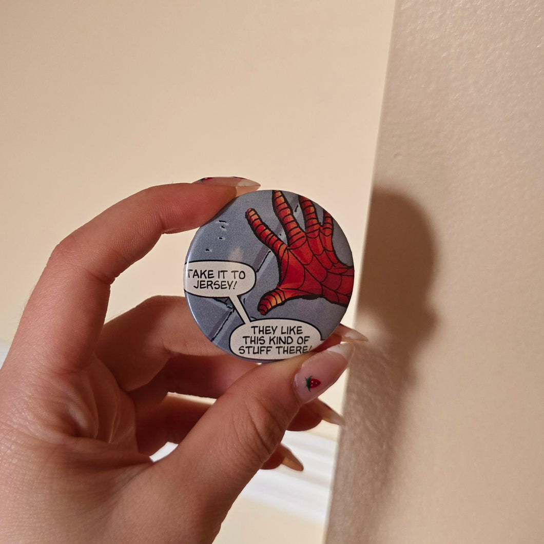 Comic Quote Button Pin