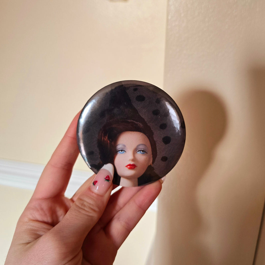 Barbie Button Pin