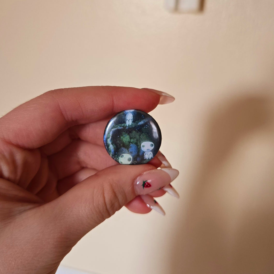 Forest Spirit Button Pin