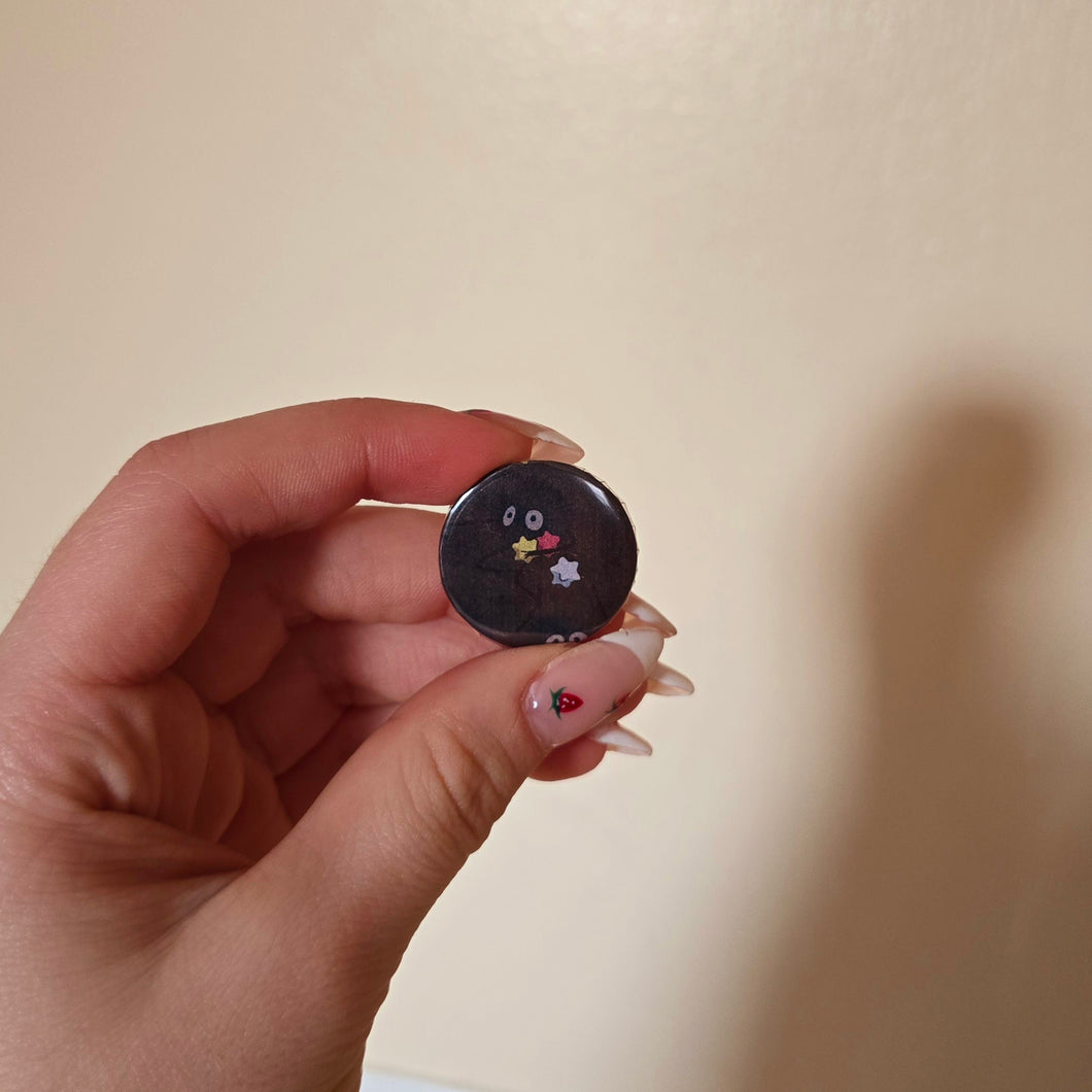 Soot Sprite Button Pin