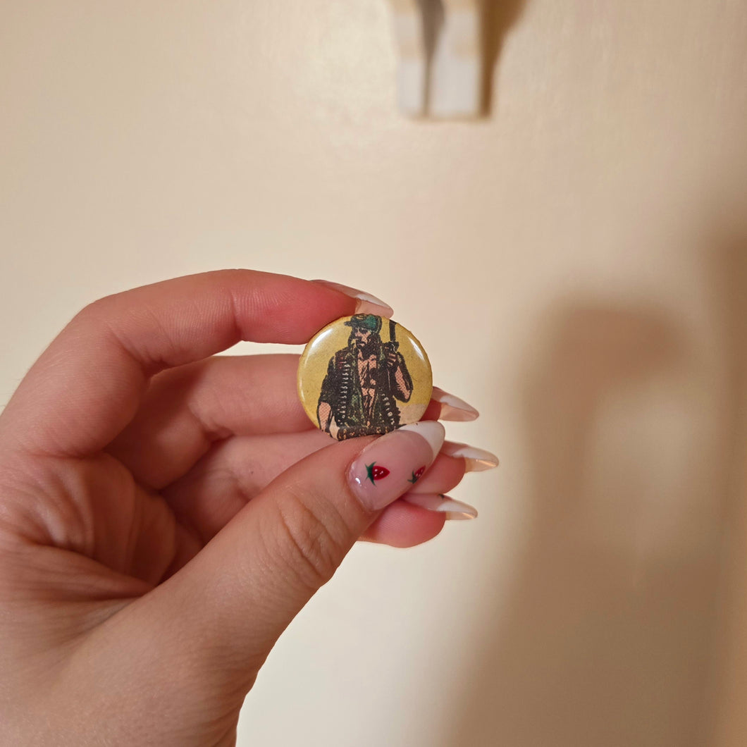 Army Guy Button Pin