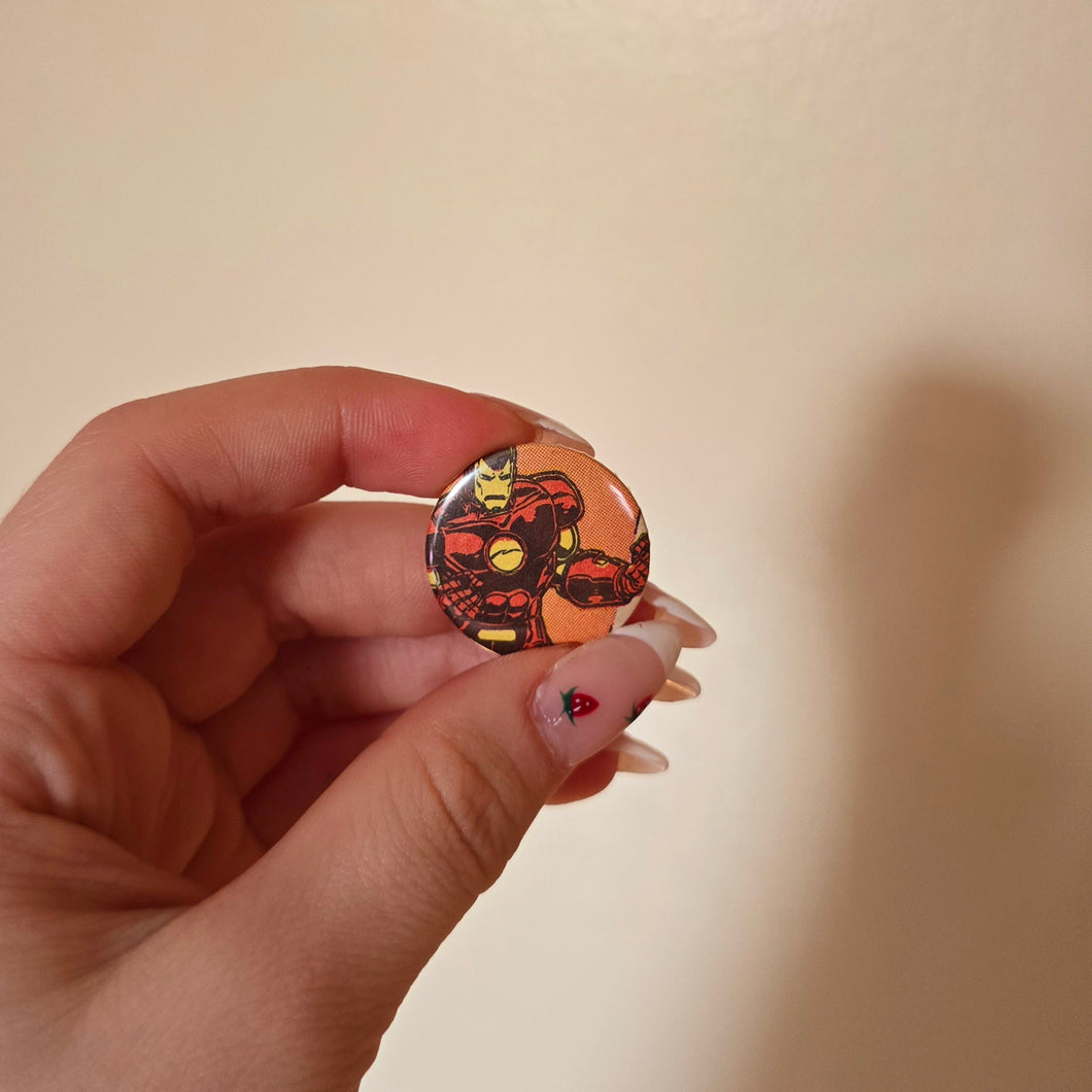 Superhero Button Pin