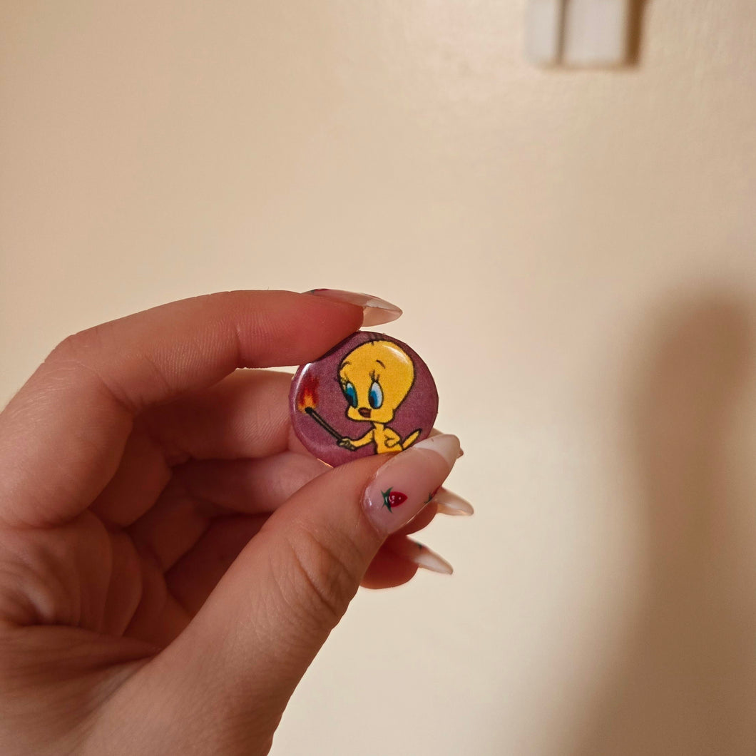 Gilded Cage Button Pin