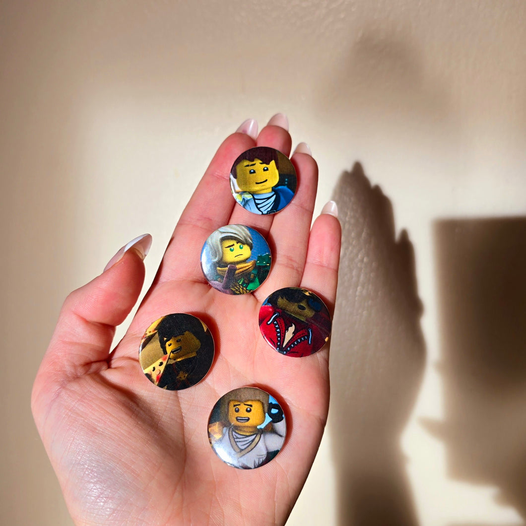 Ninjago Button Pins