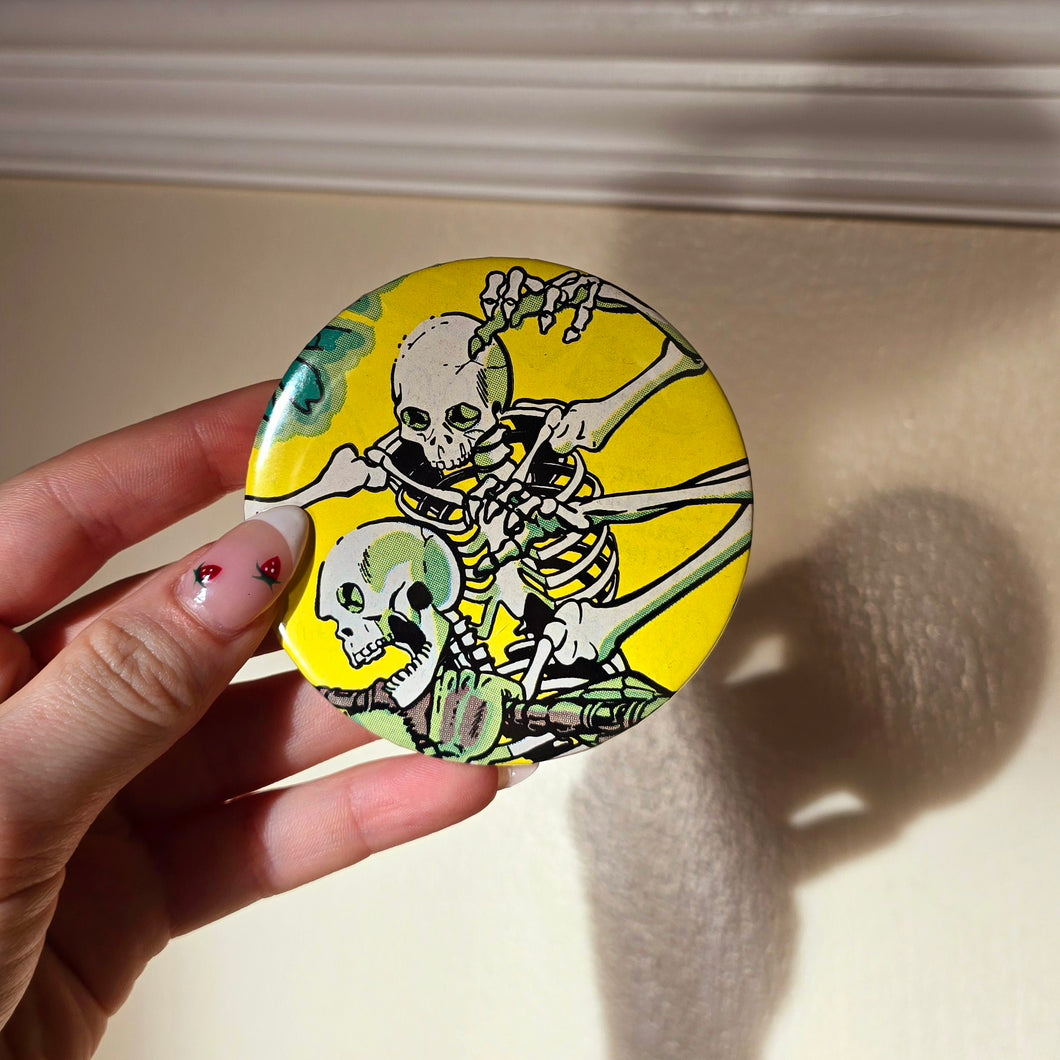 Skeleton Button Pin