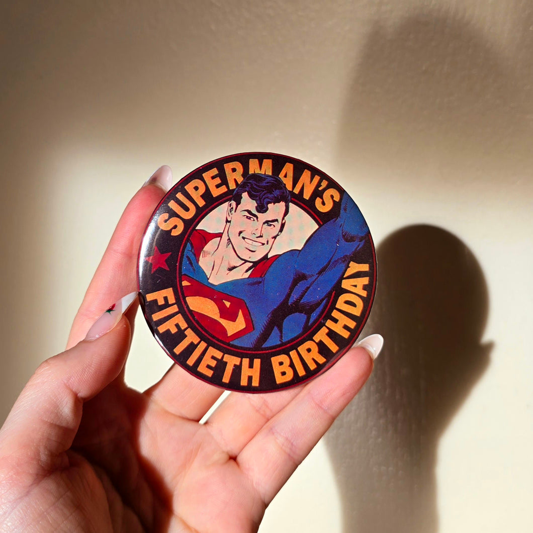 Superhero Button Pin