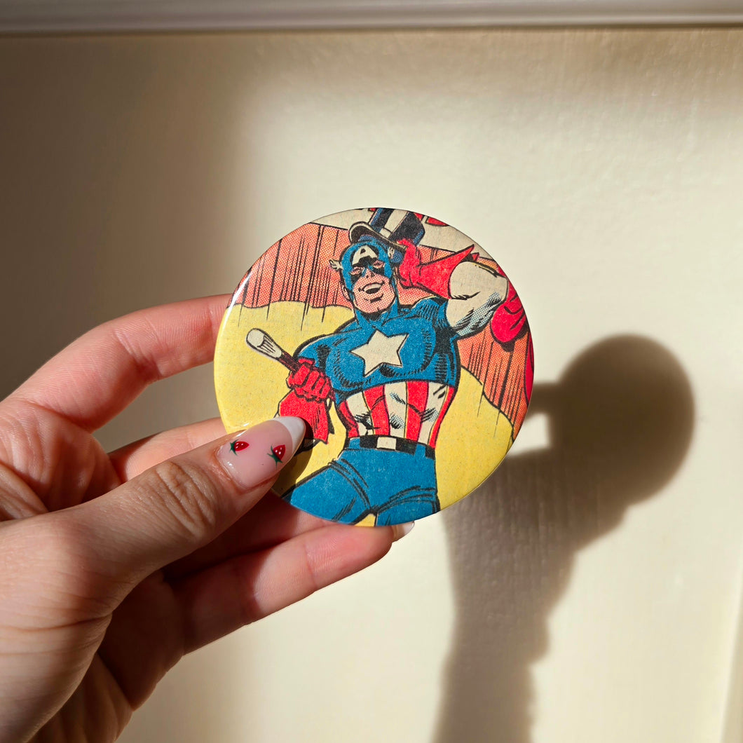 Superhero Button Pin