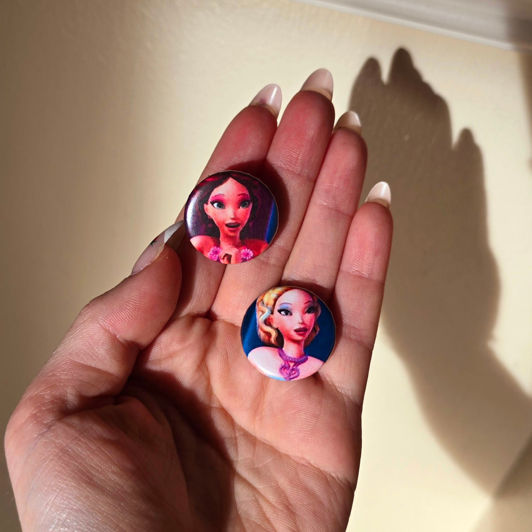 Barbie Doll Button Pin Set
